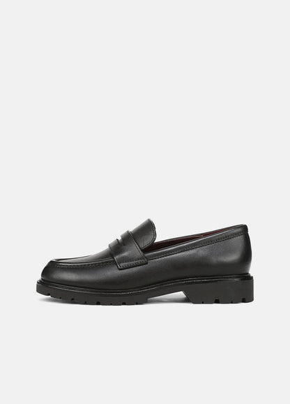 Siena Leather Lug-Sole Loafer in Loafers & Flats BLACK | VINCE Women