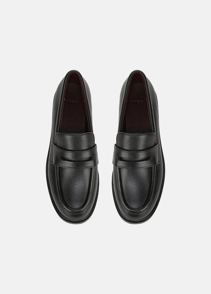 Siena Leather Lug-Sole Loafer in Loafers & Flats BLACK | VINCE Women