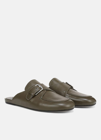 Minetta Leather Loafer Mule in Loafers & Flats MILITARE | VINCE Women