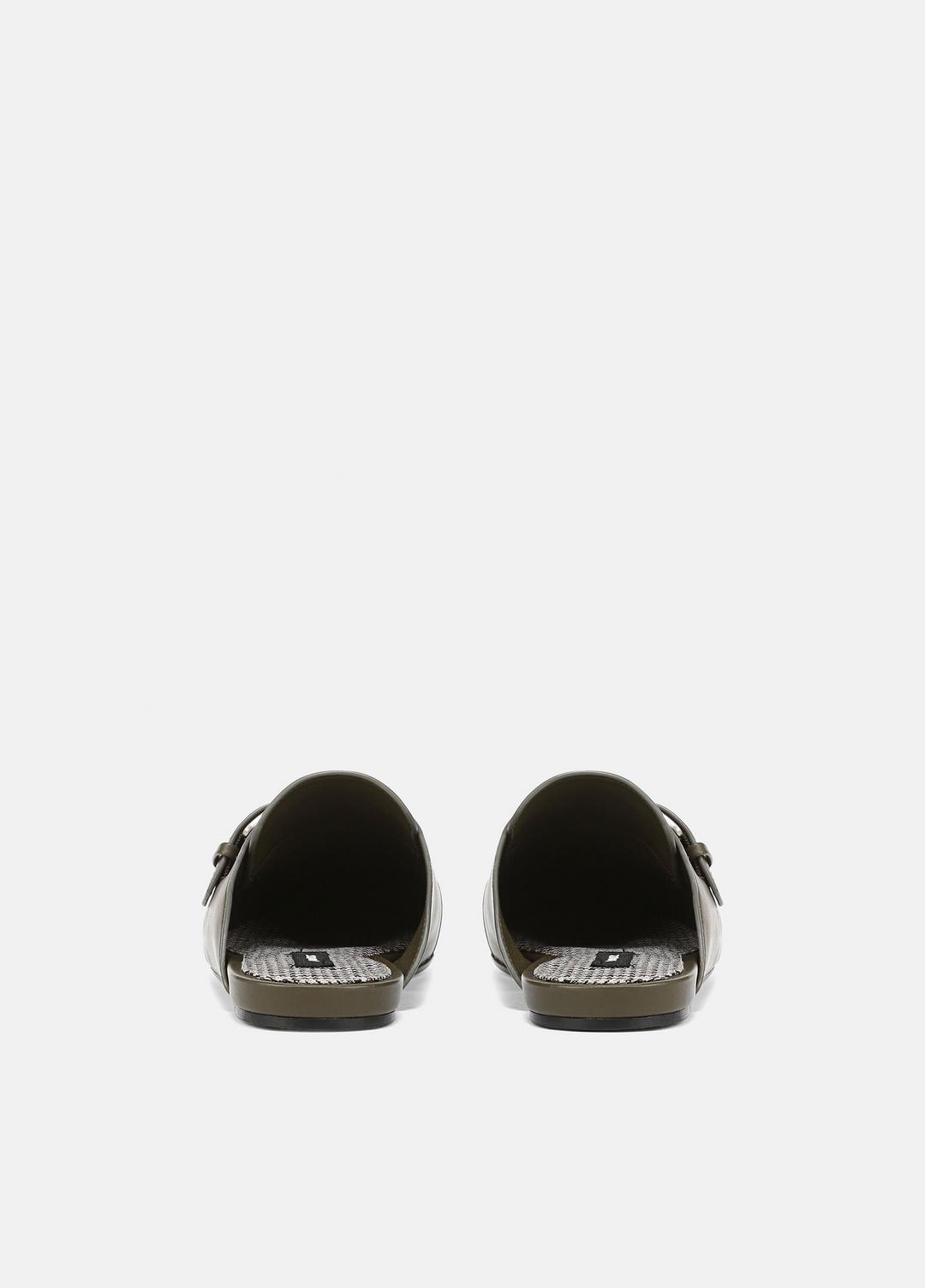 Minetta Leather Loafer Mule in Loafers & Flats MILITARE | VINCE Women