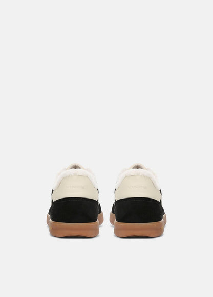 Oasis Suede & Shearling Sneaker in Sneakers BLACK | VINCE Women