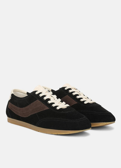 LA Suede & Leather Runner Sneaker in Sneakers BLACK/DARK MOCHA | VINCE Women