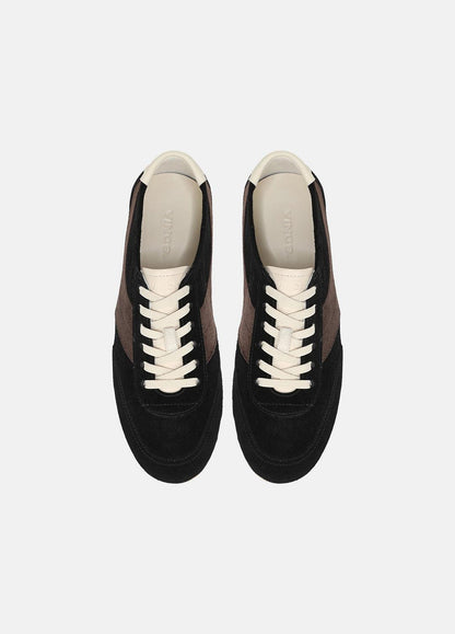 LA Suede & Leather Runner Sneaker in Sneakers BLACK/DARK MOCHA | VINCE Women