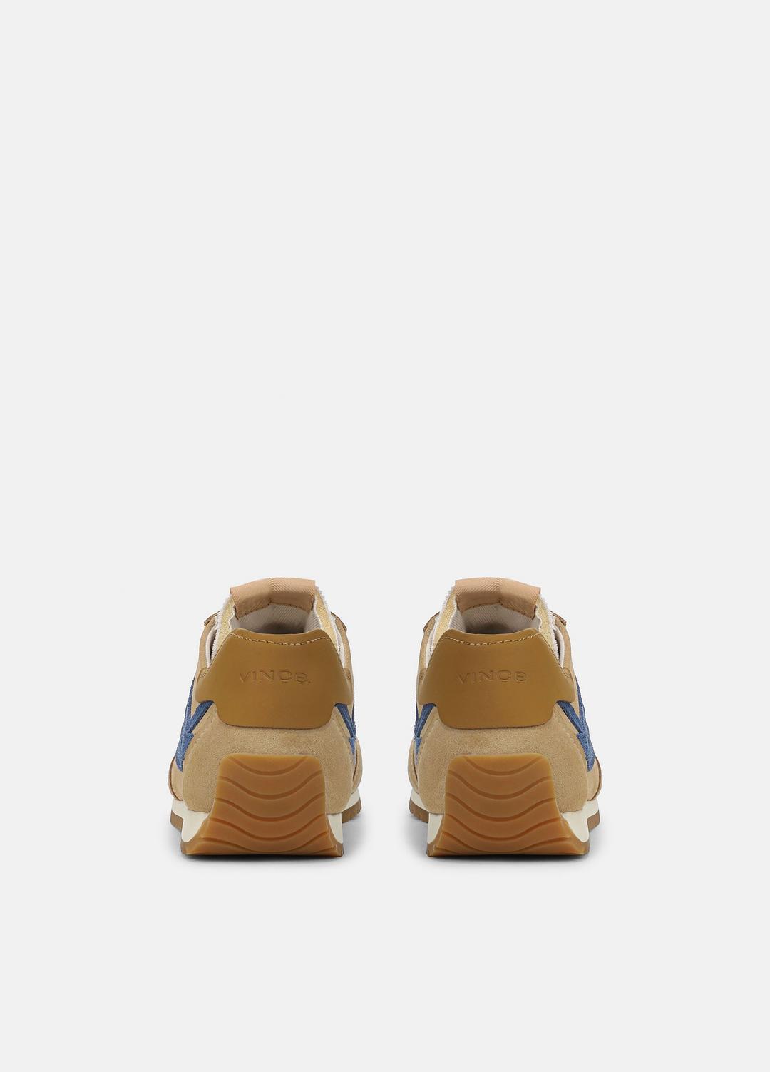 Oasis Suede & Leather Runner Sneaker in Sneakers MOONLIGHT/BILLIARD GREEN | VINCE Women