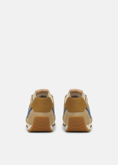 Oasis Suede & Leather Runner Sneaker in Sneakers MOONLIGHT/BILLIARD GREEN | VINCE Women