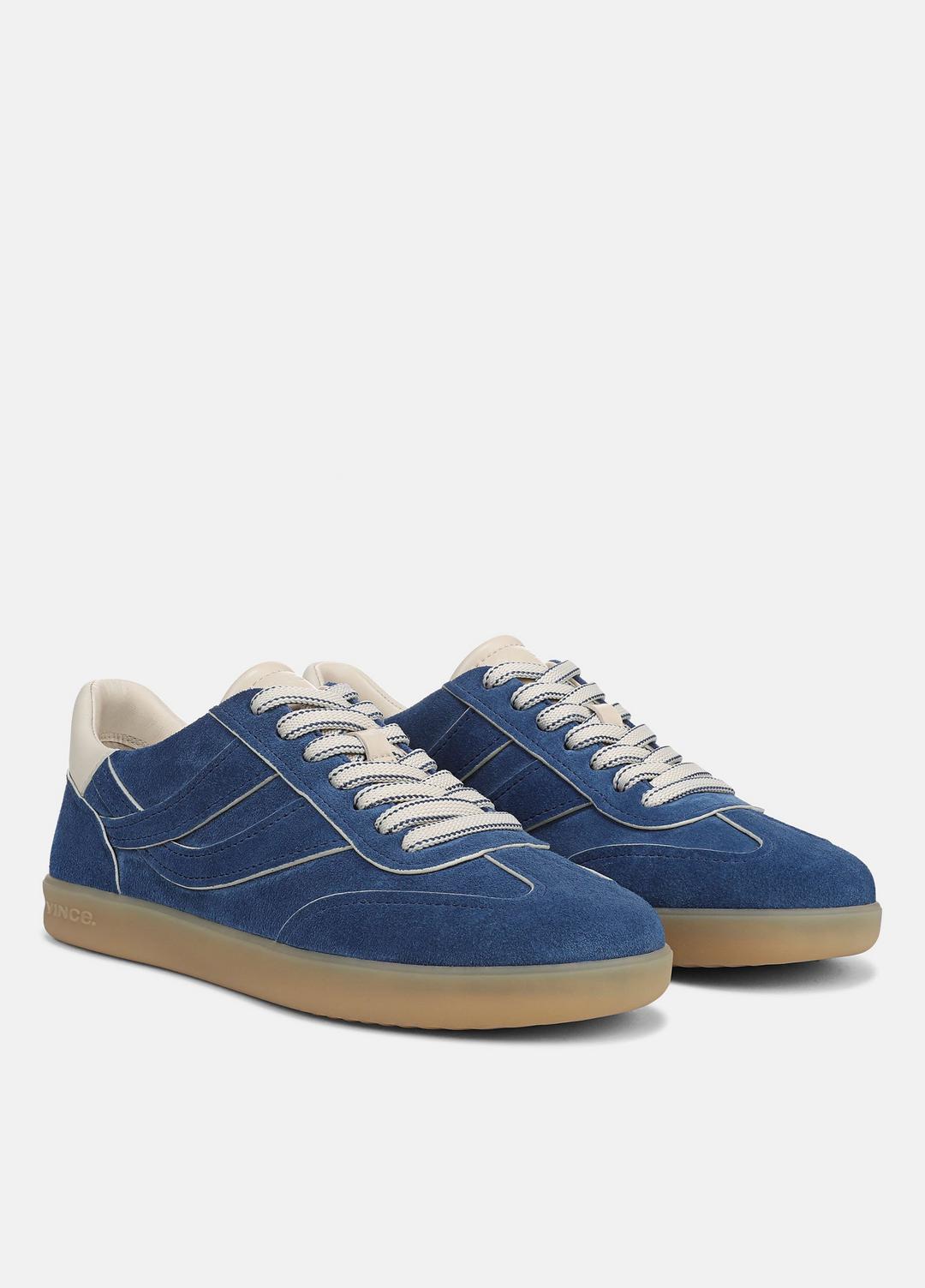 Oasis Contrast-Edge Suede Sneaker in Sneakers INDIGO/FLAX | VINCE Women