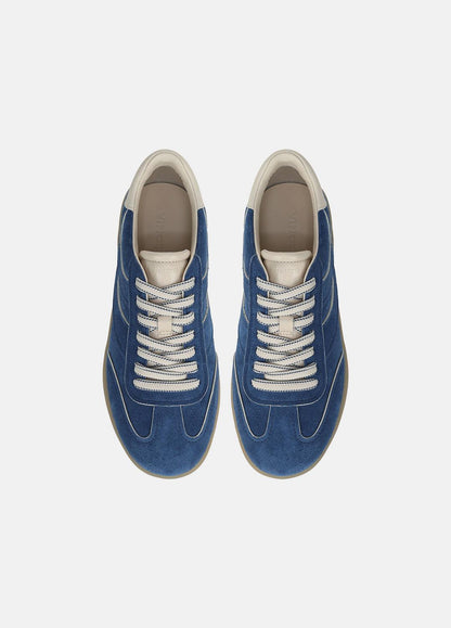 Oasis Contrast-Edge Suede Sneaker in Sneakers INDIGO/FLAX | VINCE Women