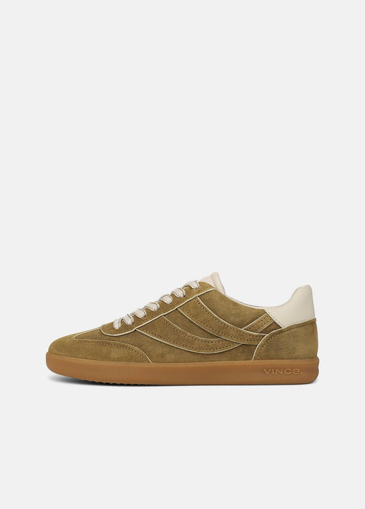 Oasis Contrast-Edge Suede Sneaker in Sneakers OLIVEWOOD/FLAX | VINCE Women