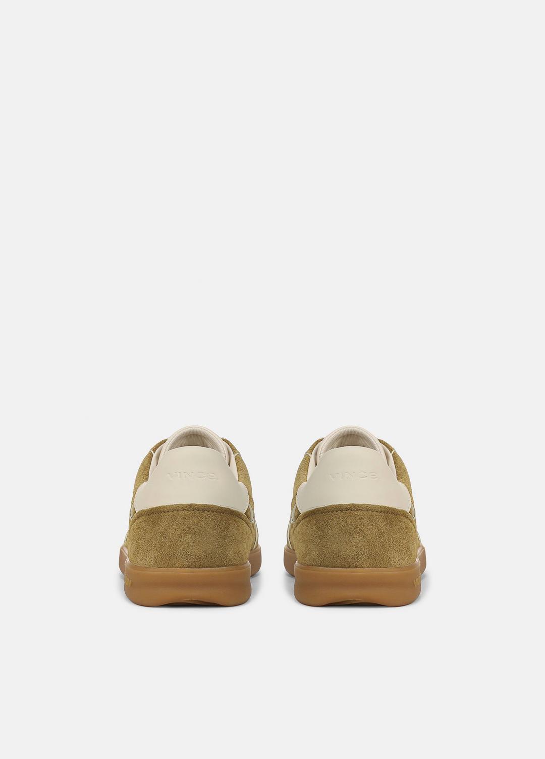 Oasis Contrast-Edge Suede Sneaker in Sneakers OLIVEWOOD/FLAX | VINCE Women