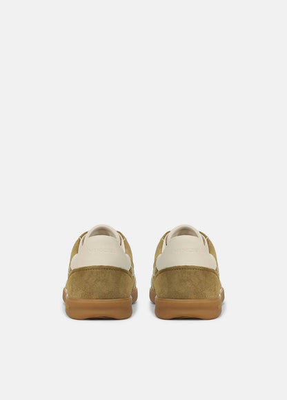 Oasis Contrast-Edge Suede Sneaker in Sneakers OLIVEWOOD/FLAX | VINCE Women