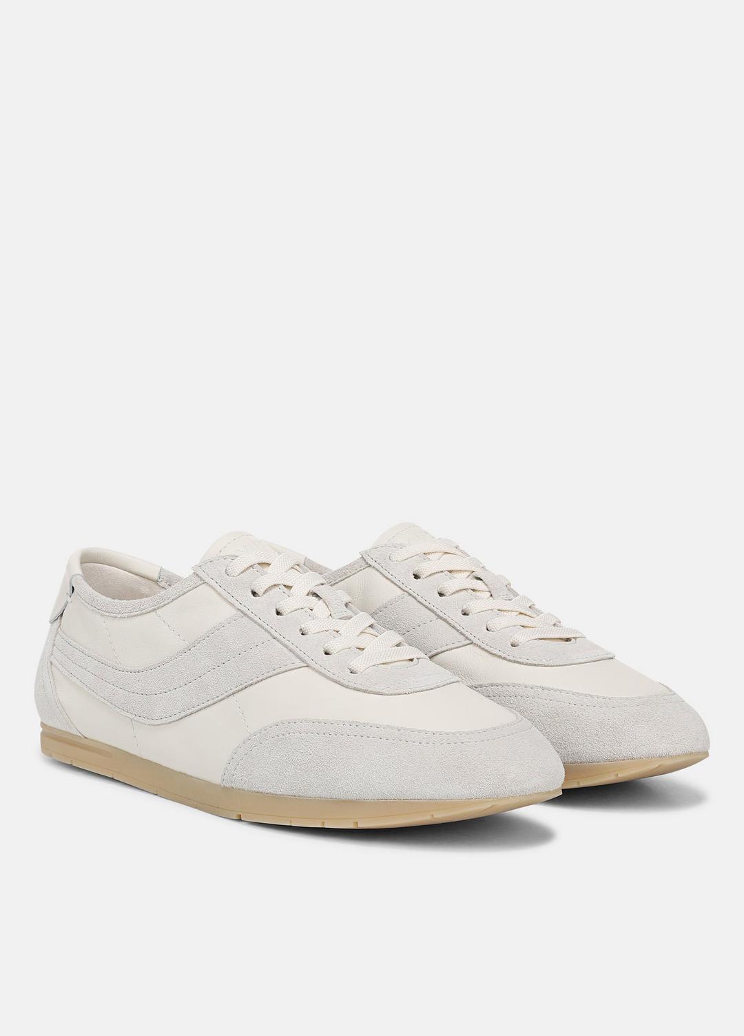 LA Leather & Suede Runner Sneaker in Sneakers HORCHATA/PEBBLE WHITE | VINCE Women