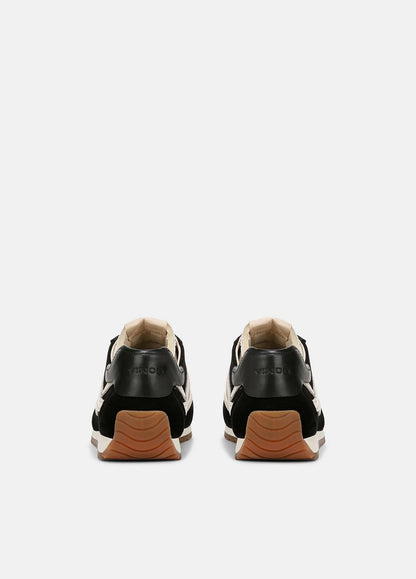 Oasis Suede and Leather Runner Sneaker in Sneakers BLACK | VINCE Women