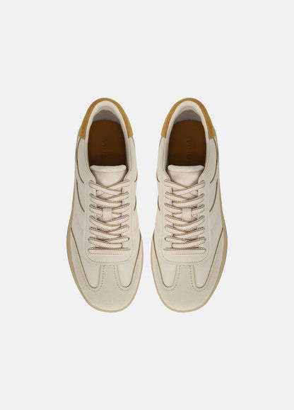 Oasis Contrast-Edge Leather & Suede Sneaker in Sneakers MOONLIGHT/GOLDEN DESERT | VINCE Women