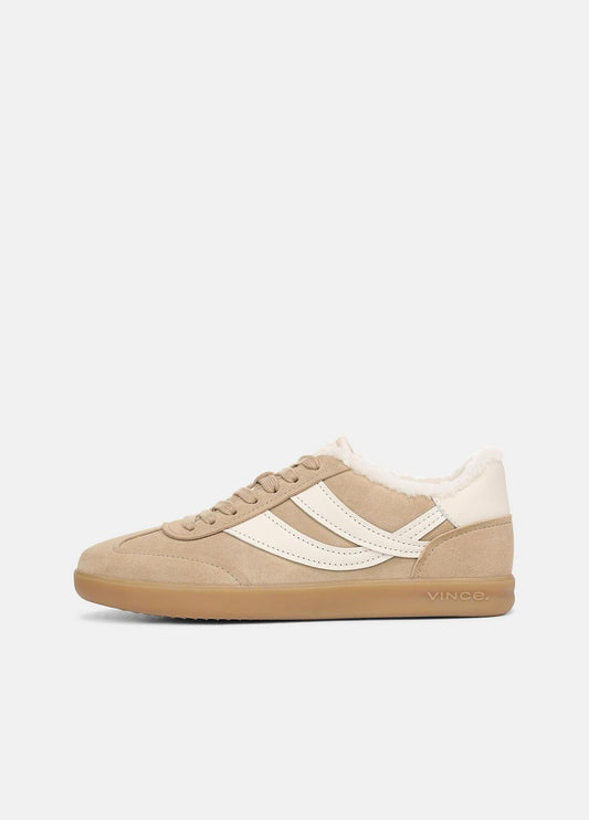 Oasis Suede & Shearling Sneaker in Sneakers SAND TRAIL | VINCE Women