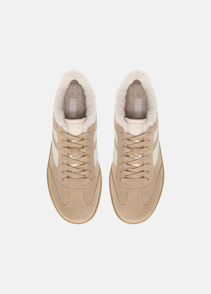 Oasis Suede & Shearling Sneaker in Sneakers SAND TRAIL | VINCE Women