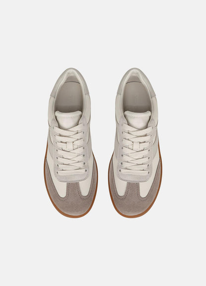 Oasis Leather and Suede Sneaker in Sneakers WHITE FOAM/HORCHATA/HAZELSTONE | VINCE Women