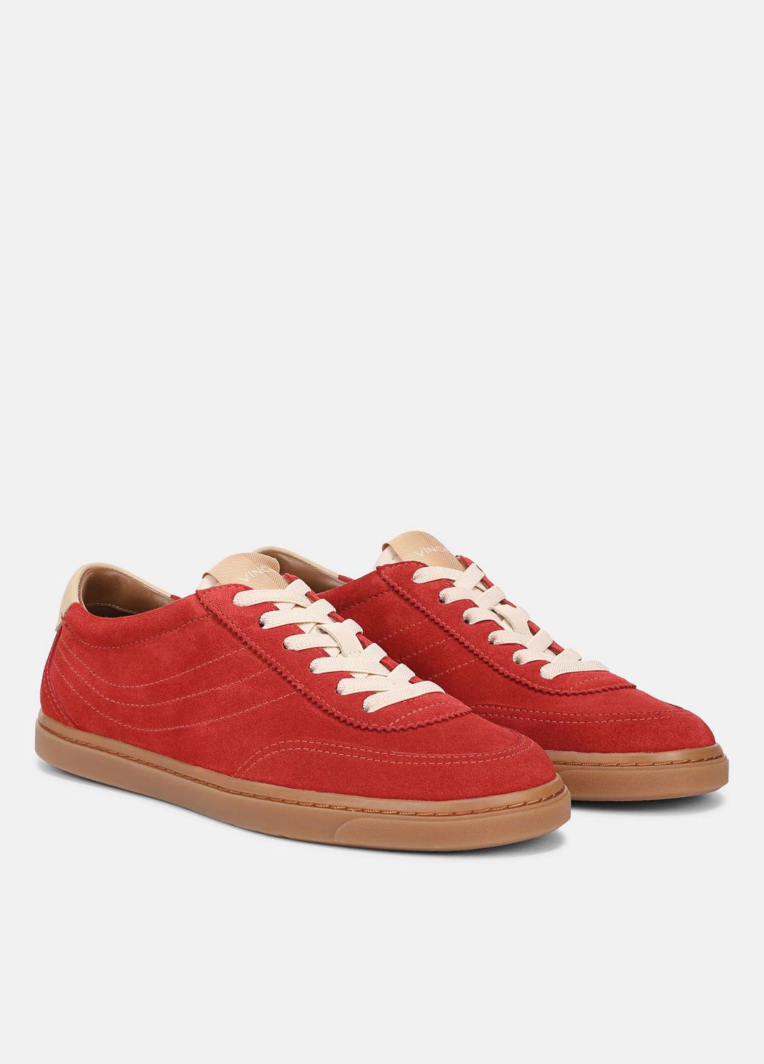 Palm Suede Sneaker in Sneakers POPPY RED | VINCE Women