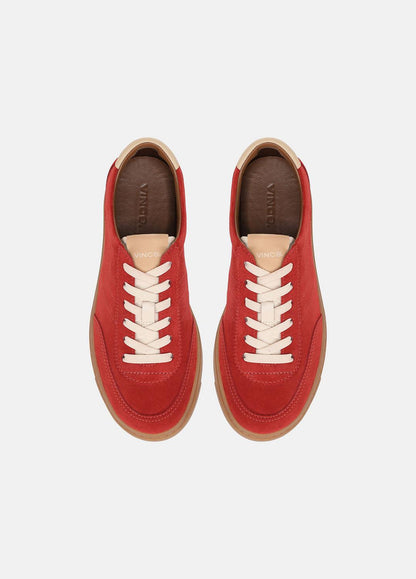 Palm Suede Sneaker in Sneakers POPPY RED | VINCE Women