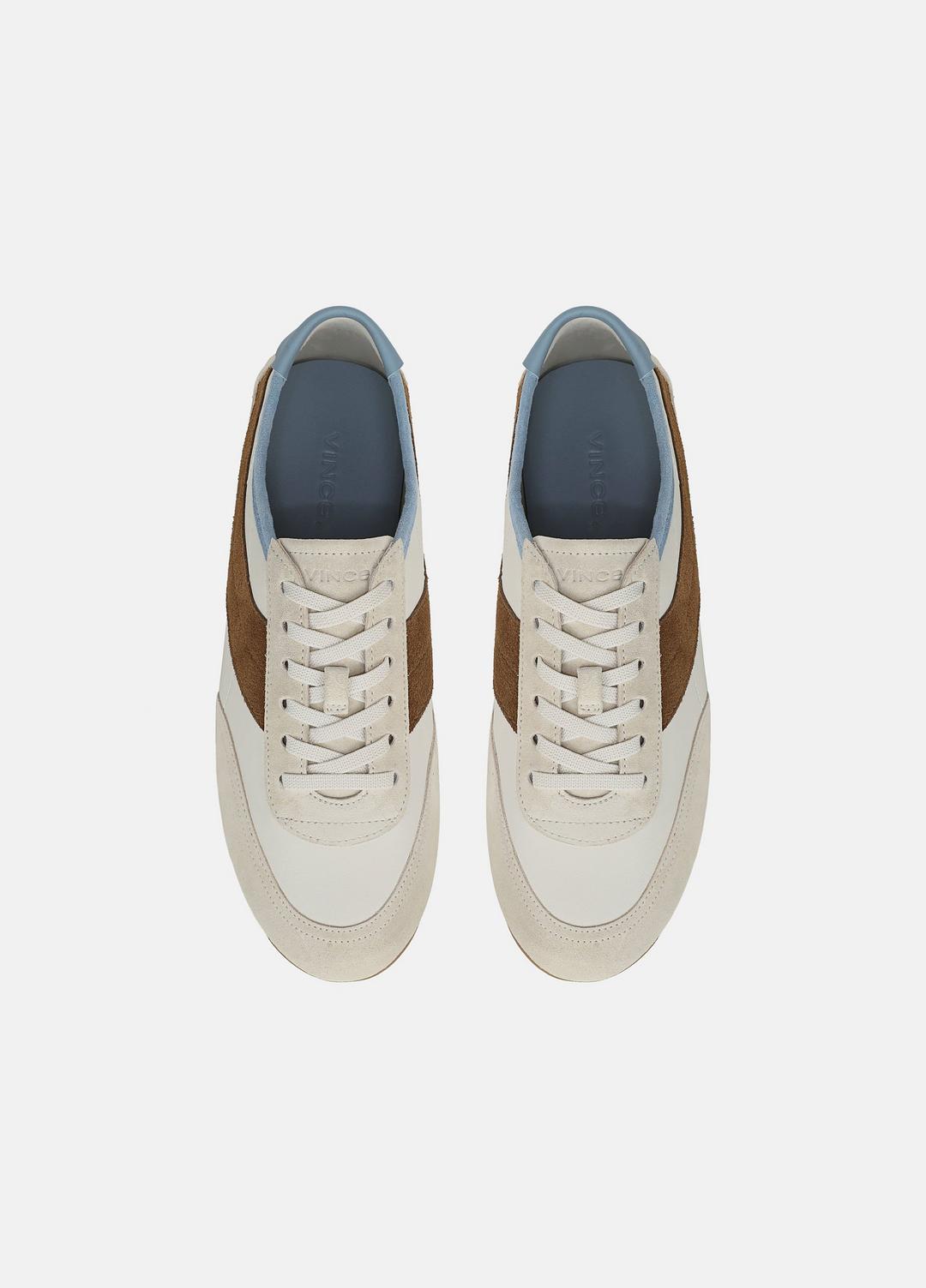 LA Leather & Suede Runner Sneaker in Sneakers MOONLIGHT/ELMWOOD | VINCE Women