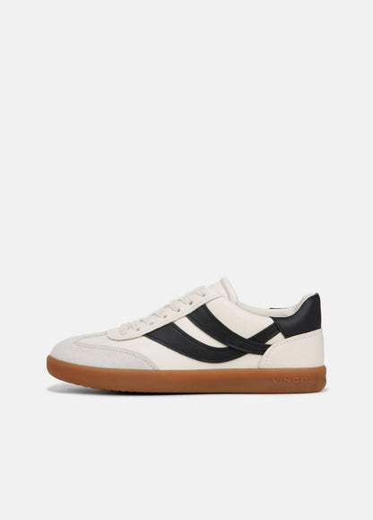 Oasis Leather and Suede Sneaker in Sneakers MILK/NIGHT BLUE | VINCE Women