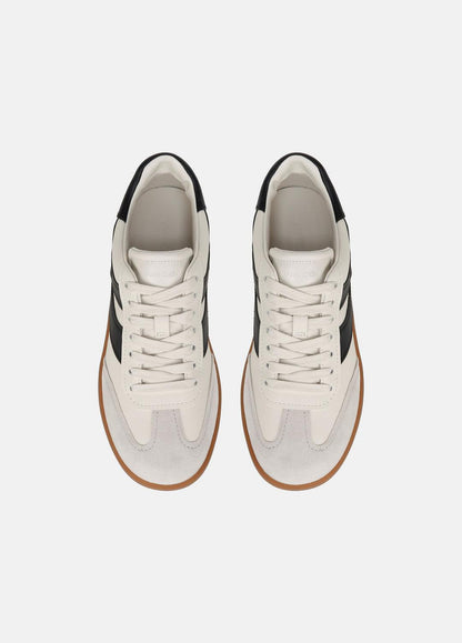 Oasis Leather and Suede Sneaker in Sneakers MILK/NIGHT BLUE | VINCE Women
