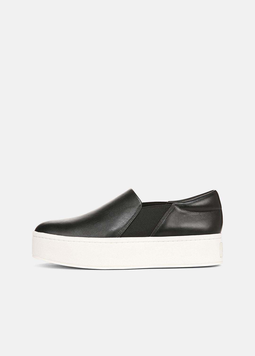 Warren Leather Sneaker in Sneakers BLACK | VINCE Women