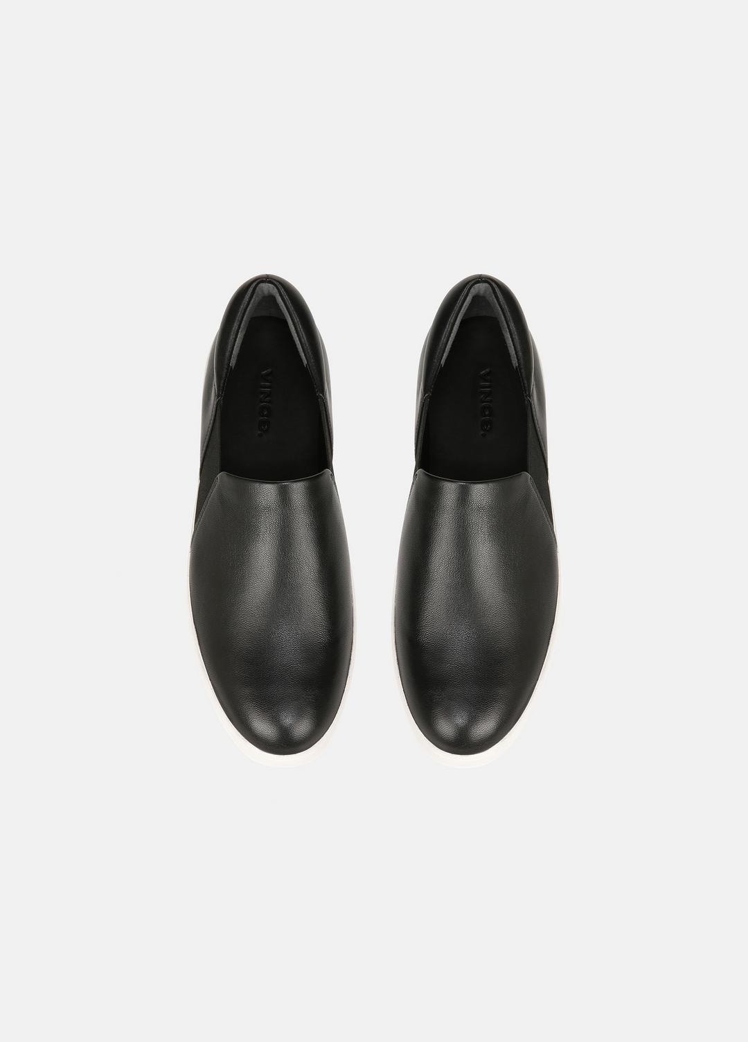Warren Leather Sneaker in Sneakers BLACK | VINCE Women
