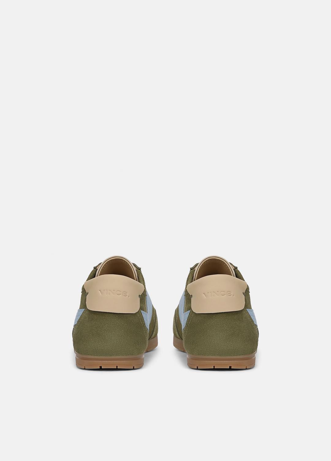 LA Suede & Leather Runner Sneaker in Sneakers LODEN GREEN/GLACIAL BLUE | VINCE Women