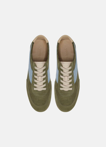 LA Suede & Leather Runner Sneaker in Sneakers LODEN GREEN/GLACIAL BLUE | VINCE Women