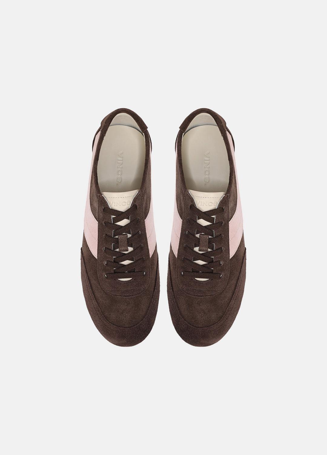 LA Suede & Leather Runner Sneaker in Sneakers DARK MOCHA/ROSEWATER | VINCE Women