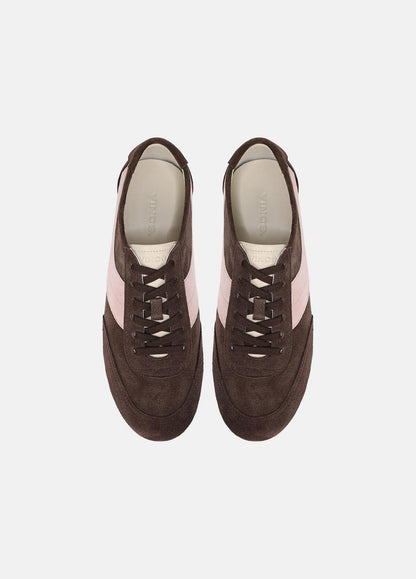 LA Suede & Leather Runner Sneaker in Sneakers DARK MOCHA/ROSEWATER | VINCE Women