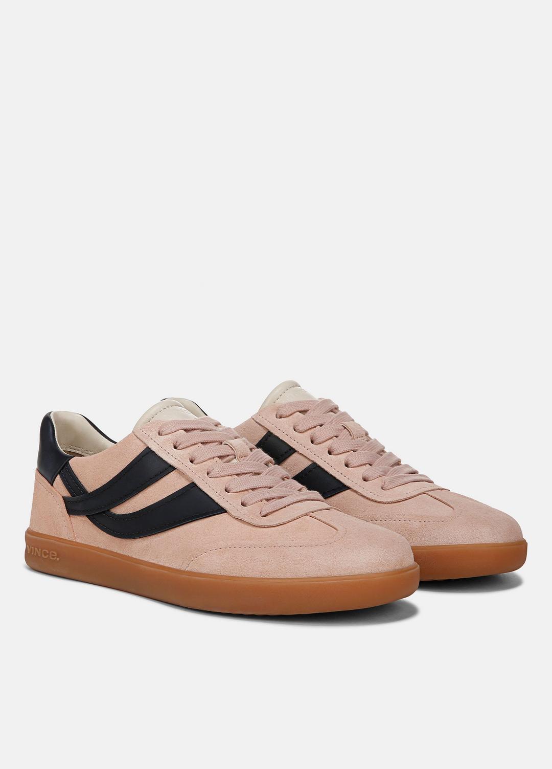 Oasis Suede & Leather Sneaker in Sneakers LOTUS BLUSH/BLUE INK | VINCE Women
