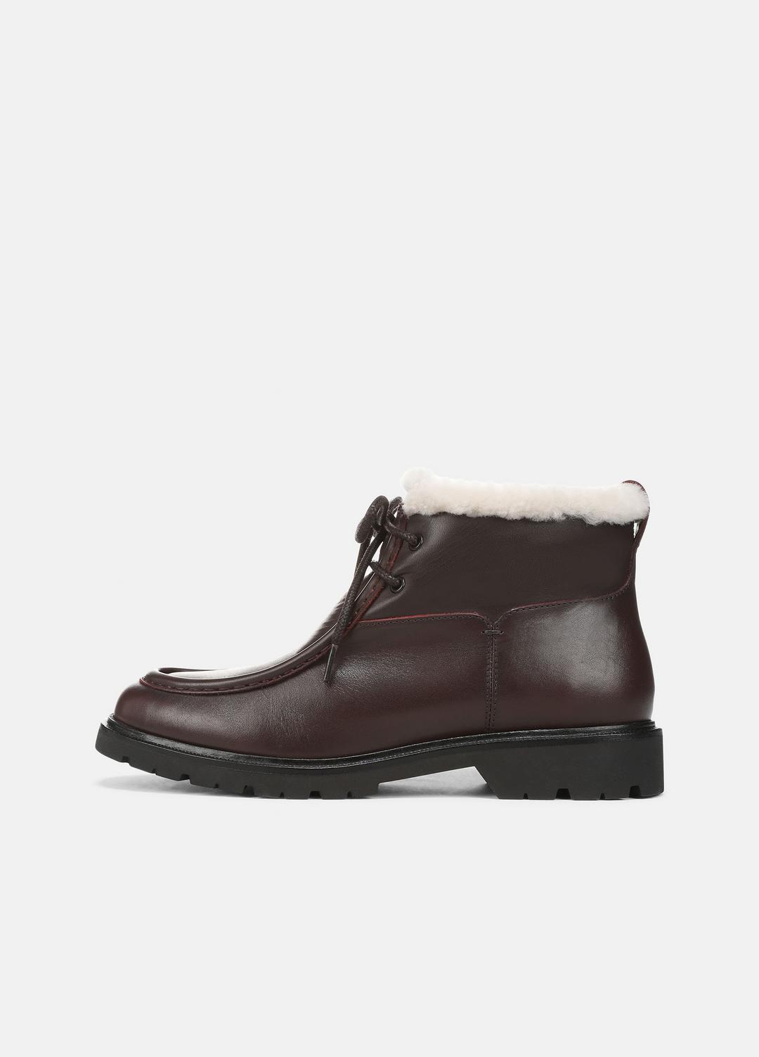 Sierra Shearling-Lined Lug-Sole Boot in Boots CHILI BROWN | VINCE Women