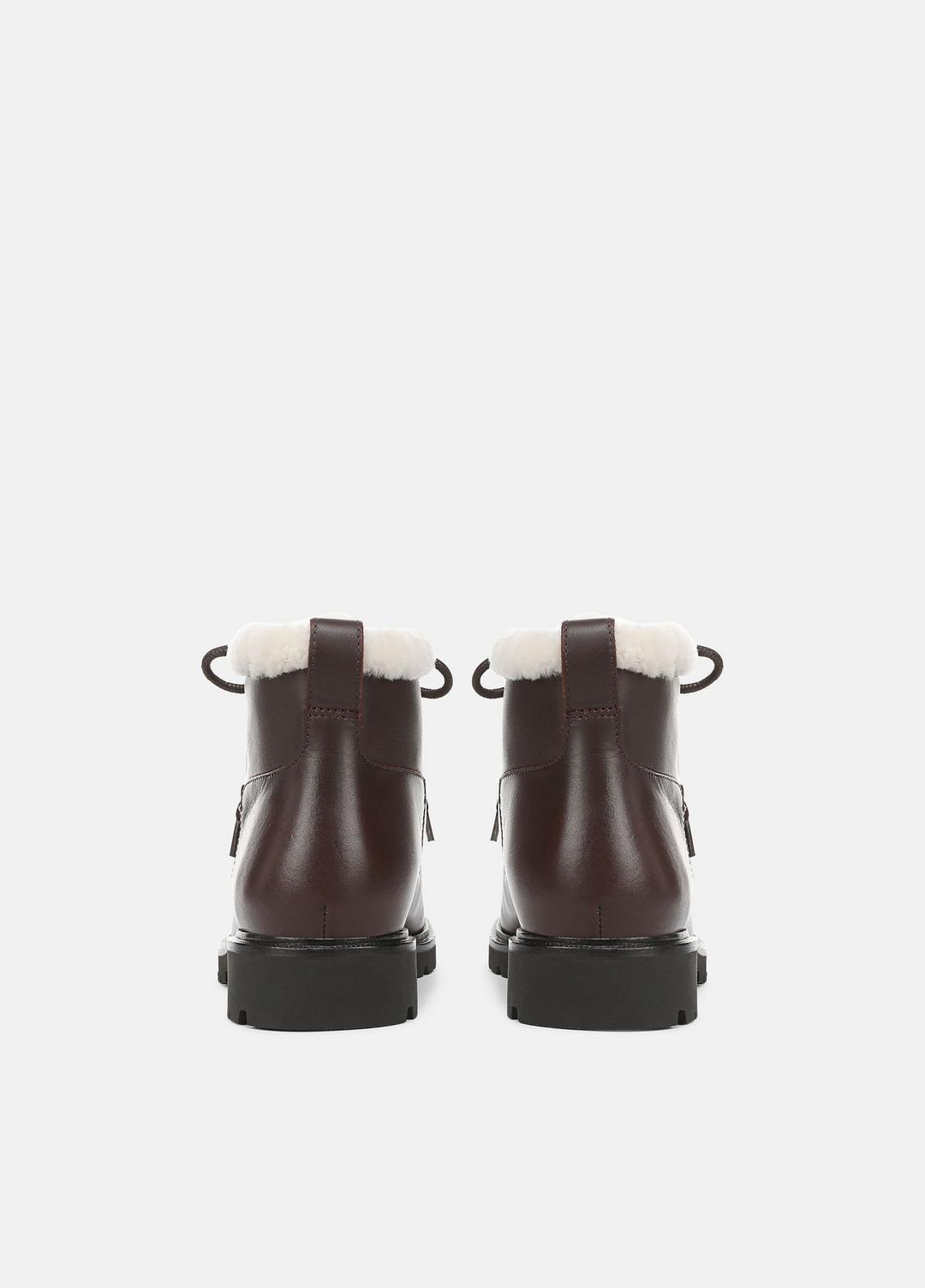 Sierra Shearling-Lined Lug-Sole Boot in Boots CHILI BROWN | VINCE Women