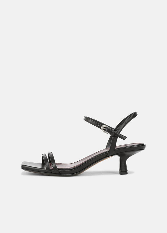 Tilda Leather Heeled Sandal in Heels BLACK | VINCE Women