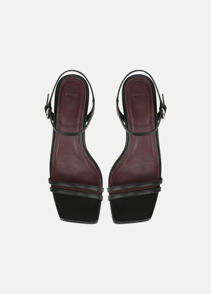 Tilda Leather Heeled Sandal in Heels BLACK | VINCE Women