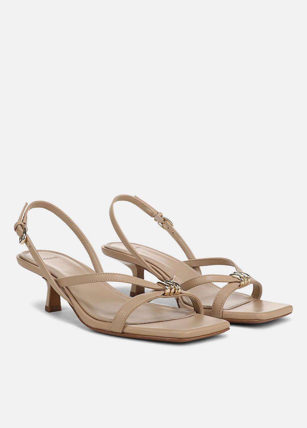 Tali Leather Slingback Sandal in Heels WARM ALMOND | VINCE Women