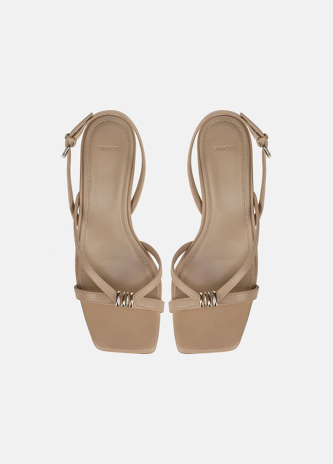 Tali Leather Slingback Sandal in Heels WARM ALMOND | VINCE Women