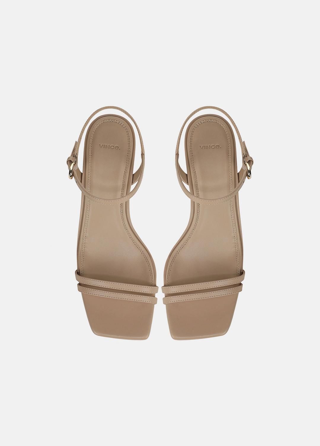 Tilda Leather Heeled Sandal in Heels WARM ALMOND | VINCE Women