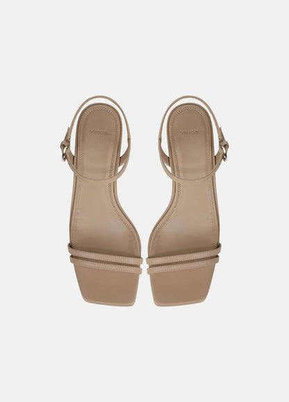 Tilda Leather Heeled Sandal in Heels WARM ALMOND | VINCE Women
