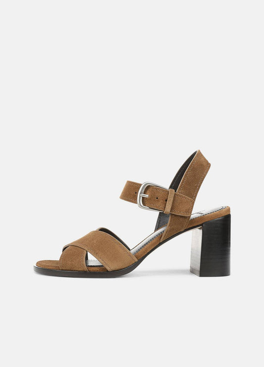 Salma Suede Heeled Sandal in Heels ELMWOOD | VINCE Women