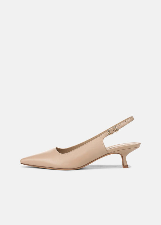 Sabra Leather Slingback Heel in Heels WARM ALMOND | VINCE Women