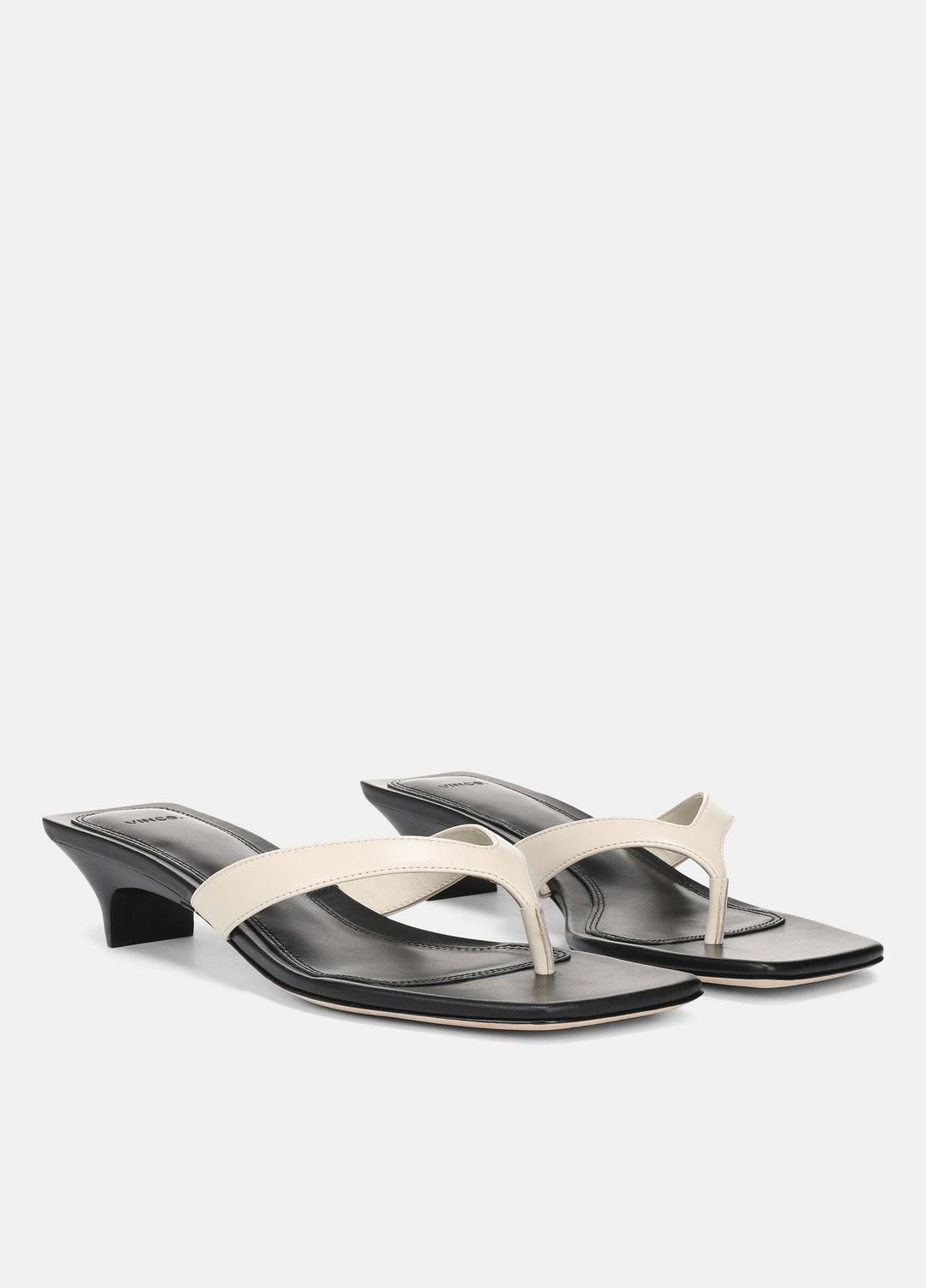 San Juan Leather Heeled Thong Sandal in Heels MOONLIGHT | VINCE Women