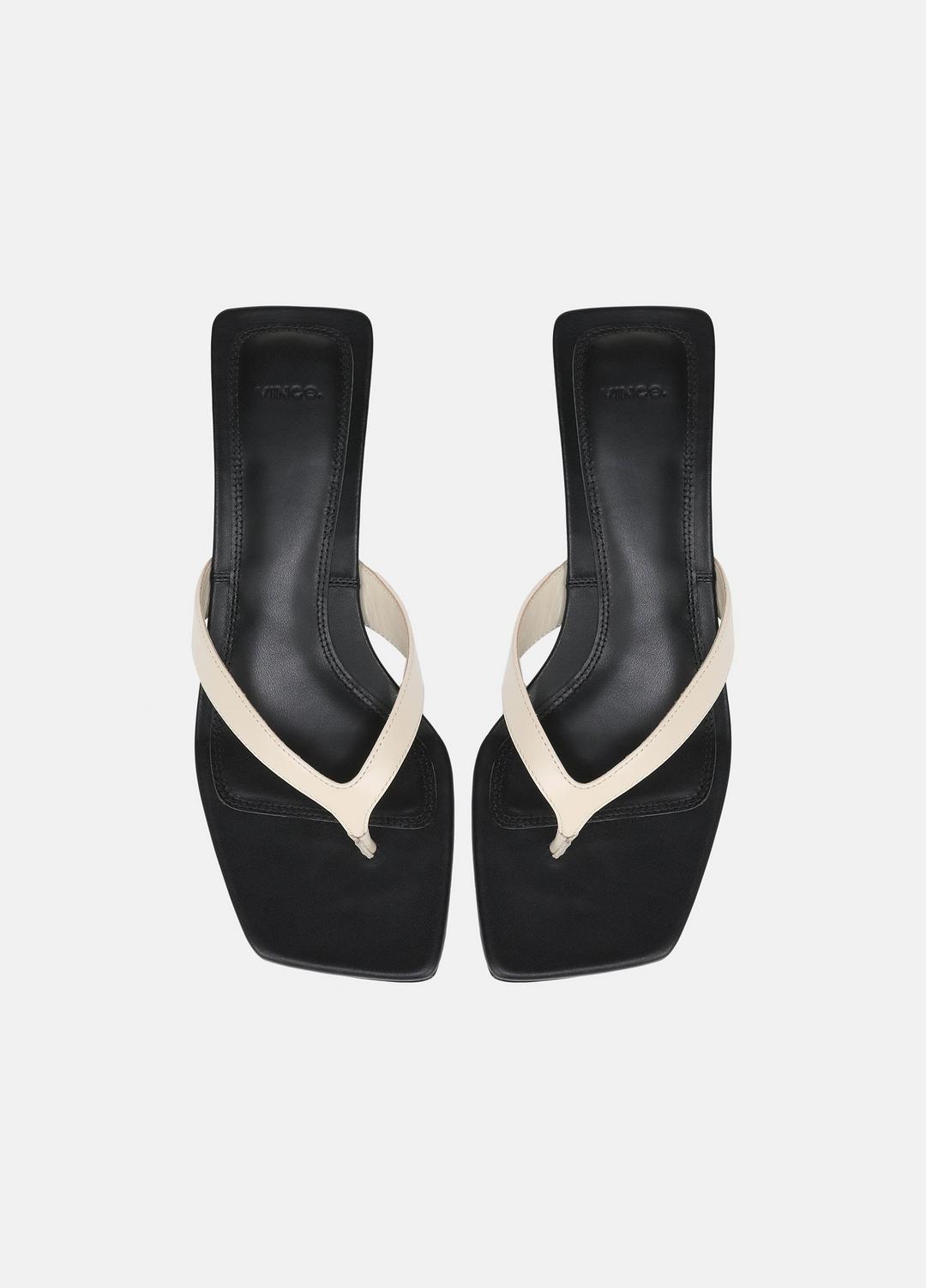 San Juan Leather Heeled Thong Sandal in Heels MOONLIGHT | VINCE Women