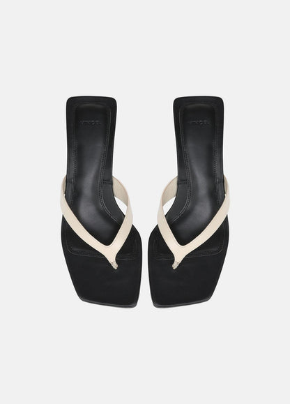 San Juan Leather Heeled Thong Sandal in Heels MOONLIGHT | VINCE Women