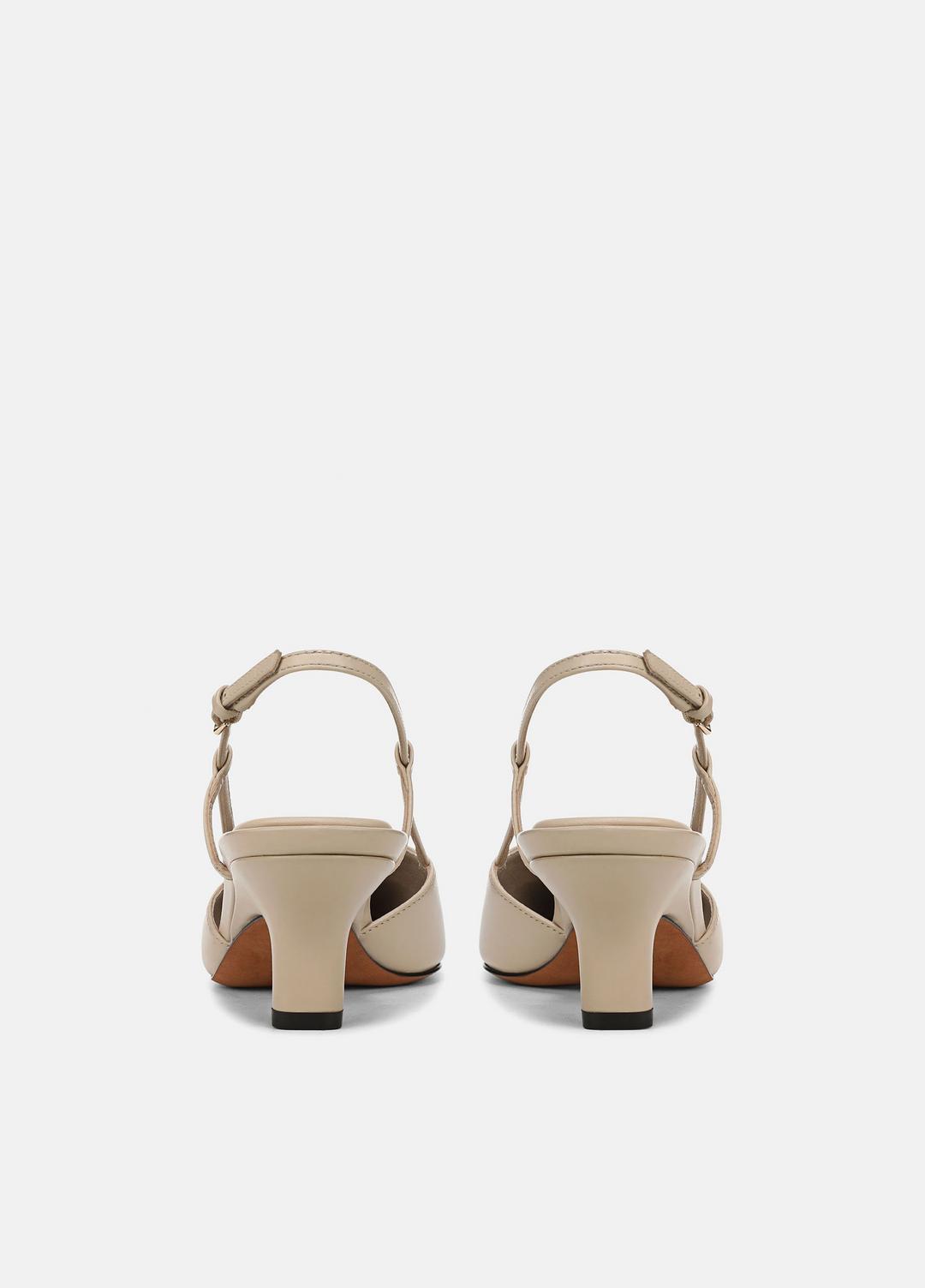 Levvy Leather Slingback Heel in Heels BIRCH SAND | VINCE Women