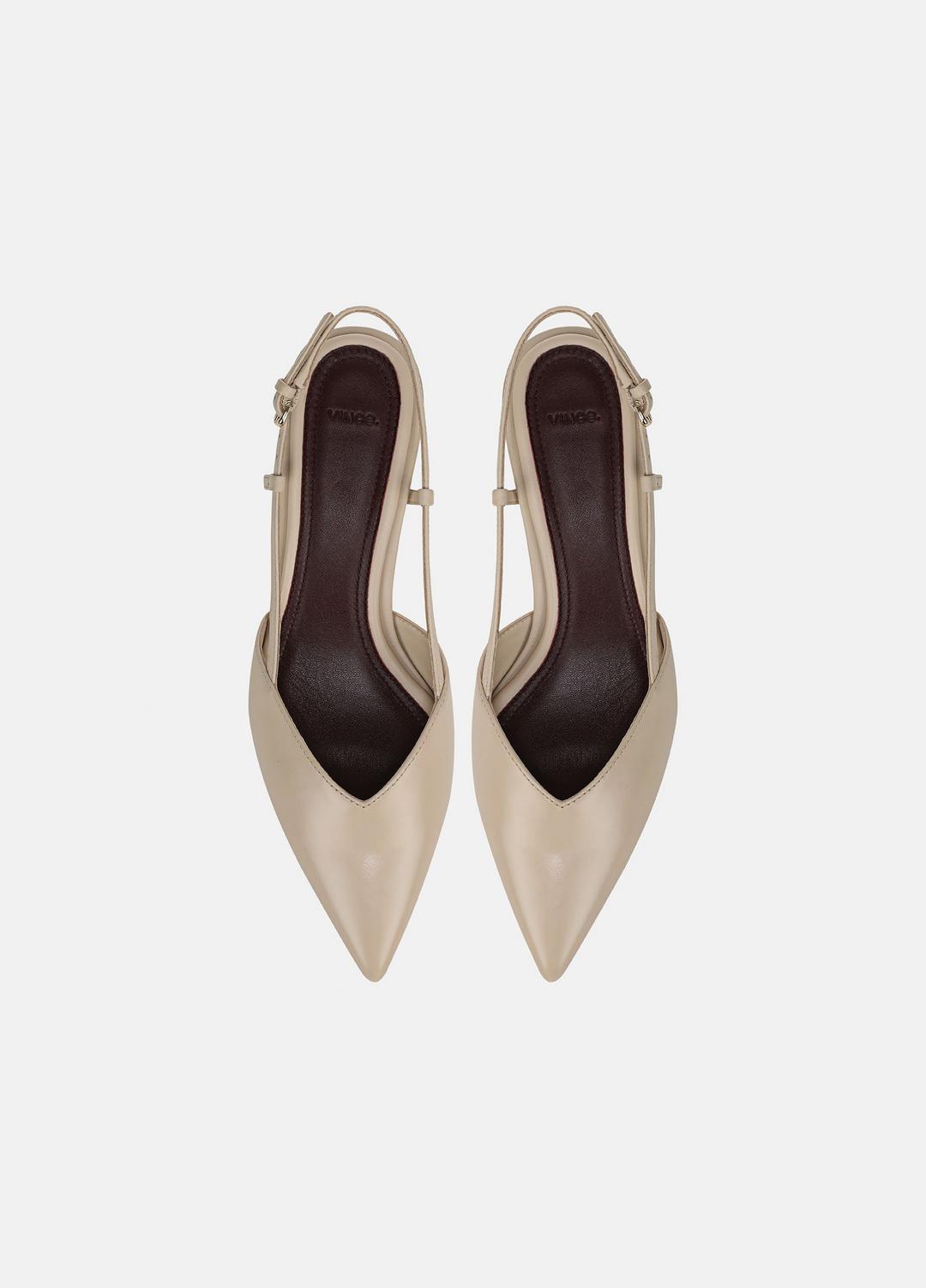 Levvy Leather Slingback Heel in Heels BIRCH SAND | VINCE Women