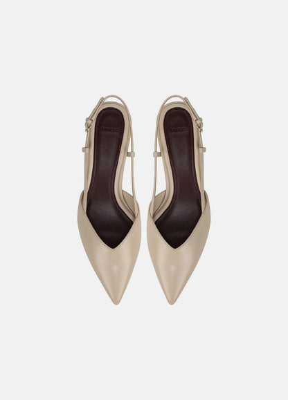 Levvy Leather Slingback Heel in Heels BIRCH SAND | VINCE Women