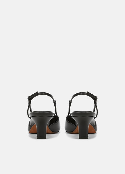 Levvy Leather Slingback Heel in Heels BLACK | VINCE Women