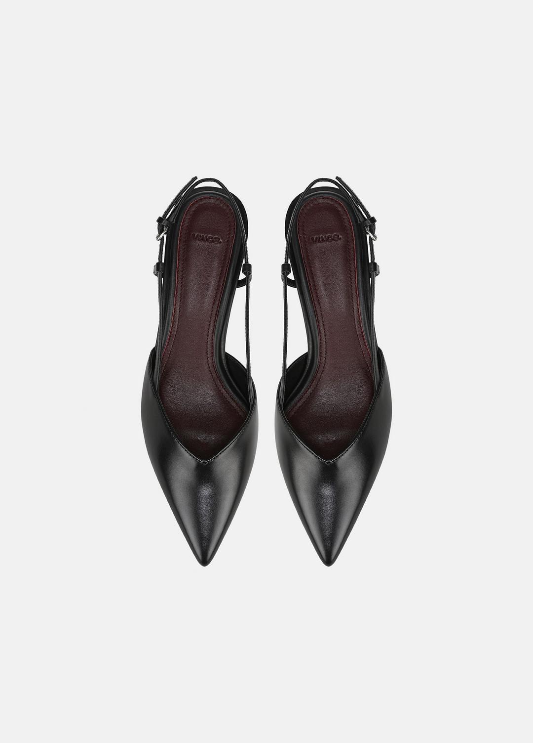 Levvy Leather Slingback Heel in Heels BLACK | VINCE Women